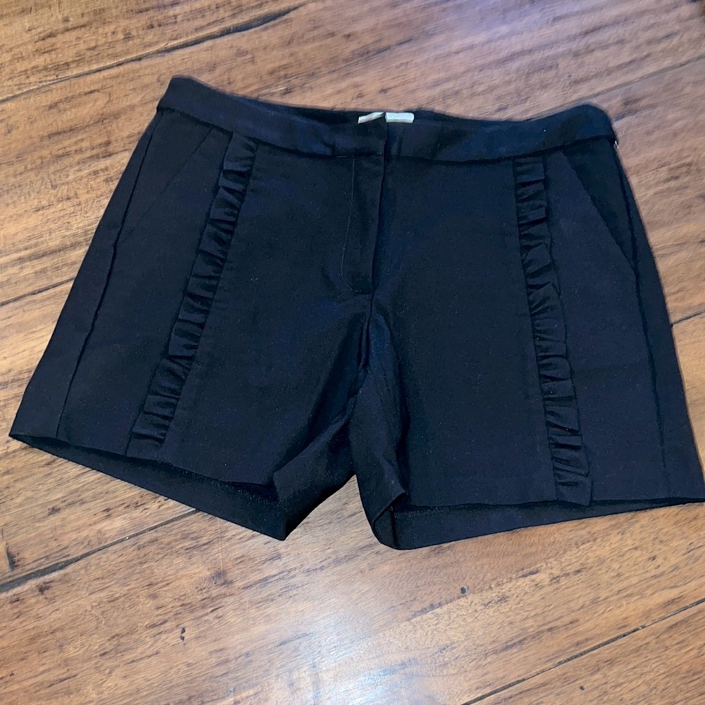Jade Black Ruffle Front Shorts.  Size 4
